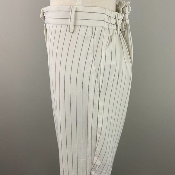 RENUAR White & Black Pinstriped Cropped Pants - Picture 5 of 9